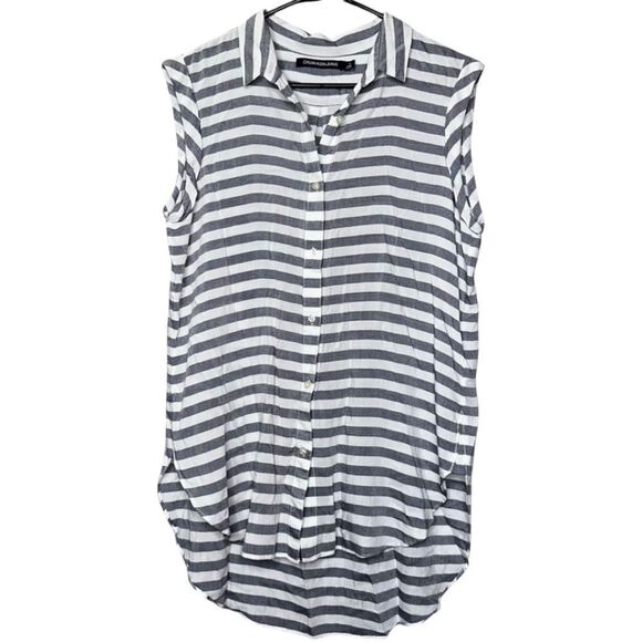 |EUC| CALVIN KLEIN Sleeveless Button Down Top - Picture 1 of 6